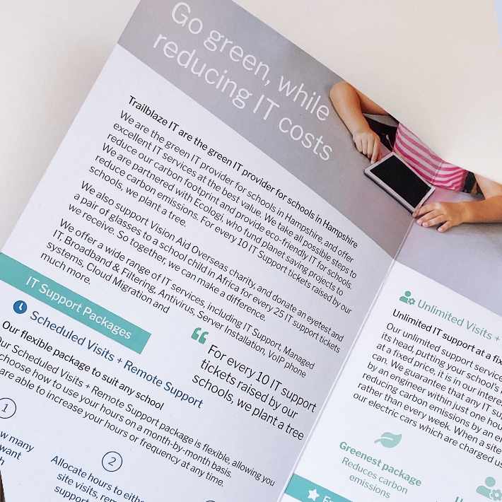 folded leaflet design